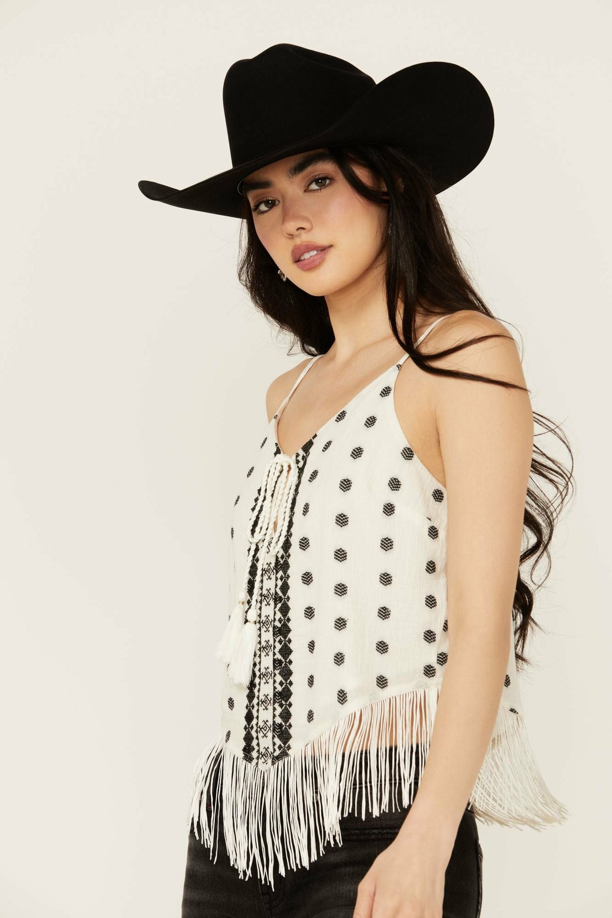 Idyllwind Women | Sunnett Embroidered Fringe Hanky Hem Tank