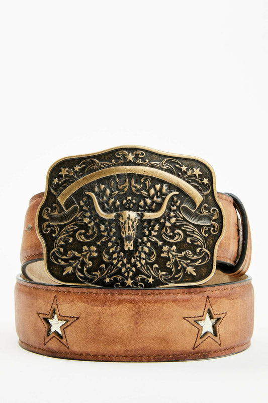 Idyllwind Women | Cordero Longhorn Buckle And Star Cutout Belt
