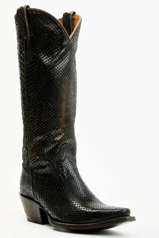 Idyllwind Women | Slay Black Python Tall Western Boots - Snip Toe
