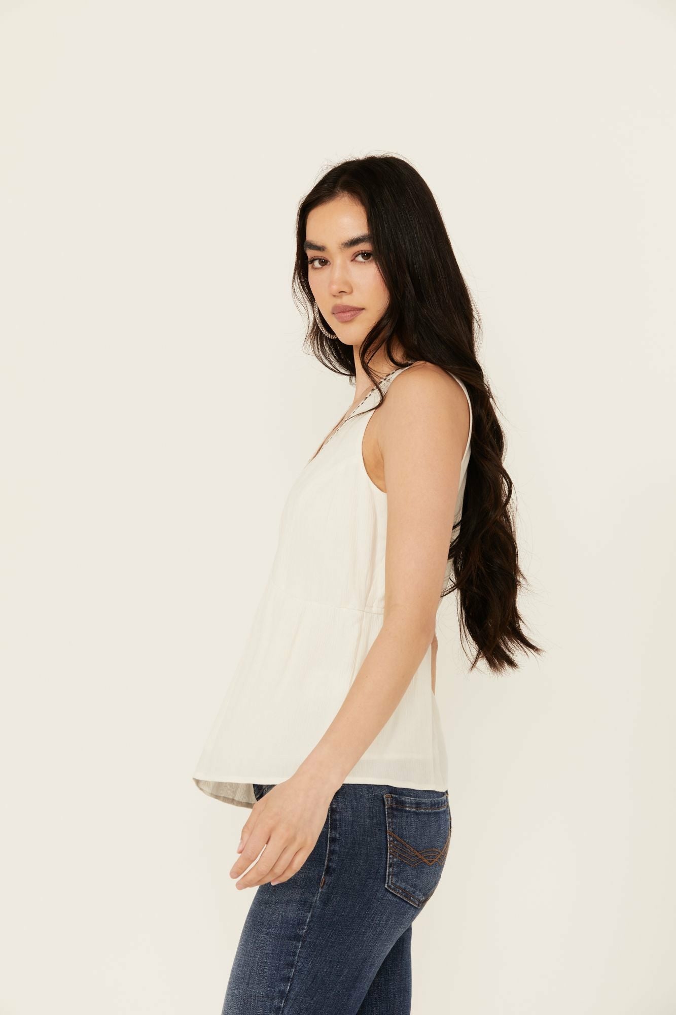 Idyllwind Women | Spruce Criss Cross Front Embellished Tank