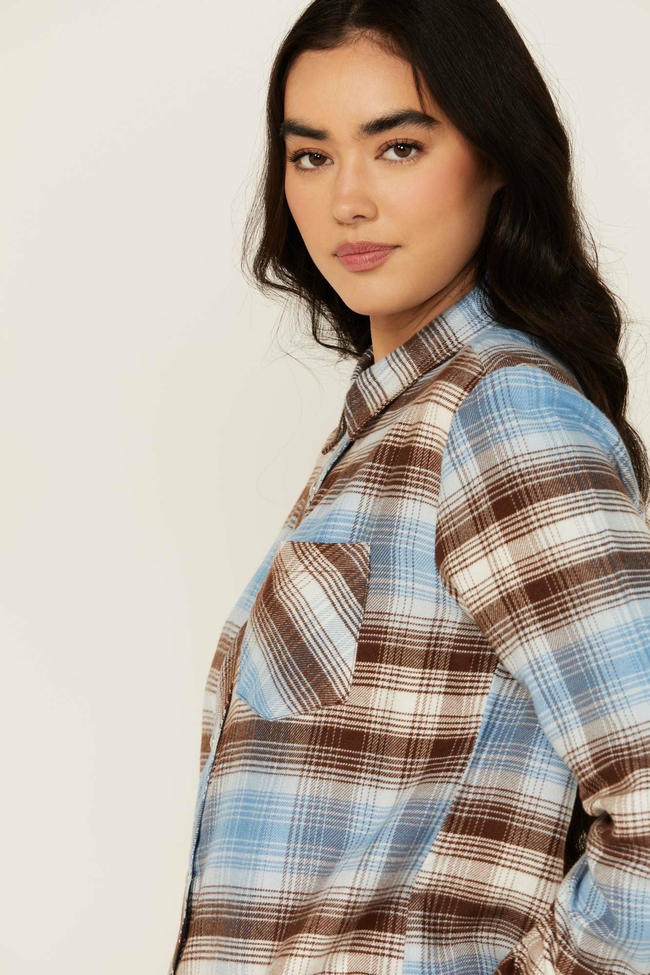 Idyllwind Women | Lane Plaid Print Long Sleeve Snap Flannel Shirt