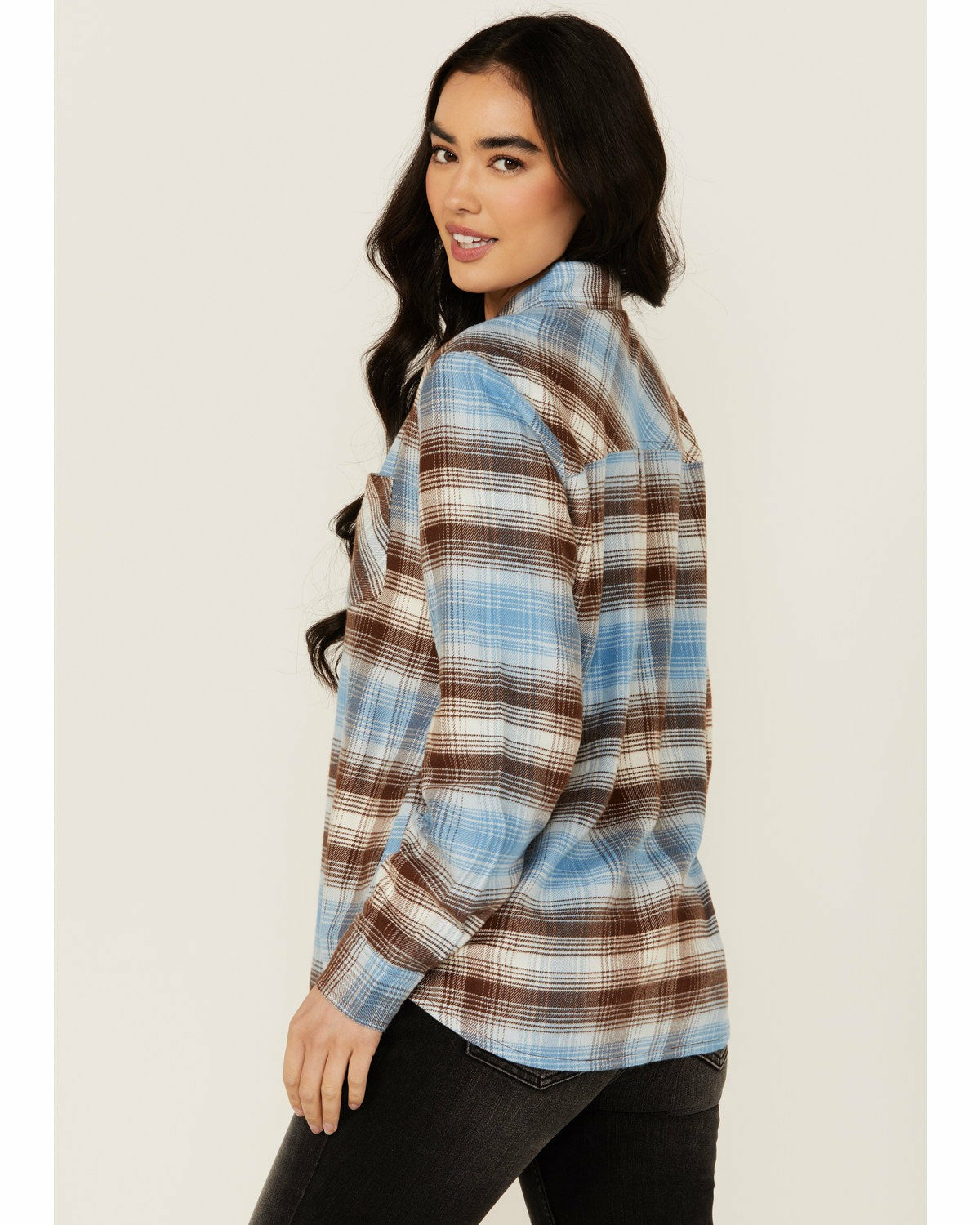 Idyllwind Women | Lane Plaid Print Long Sleeve Snap Flannel Shirt