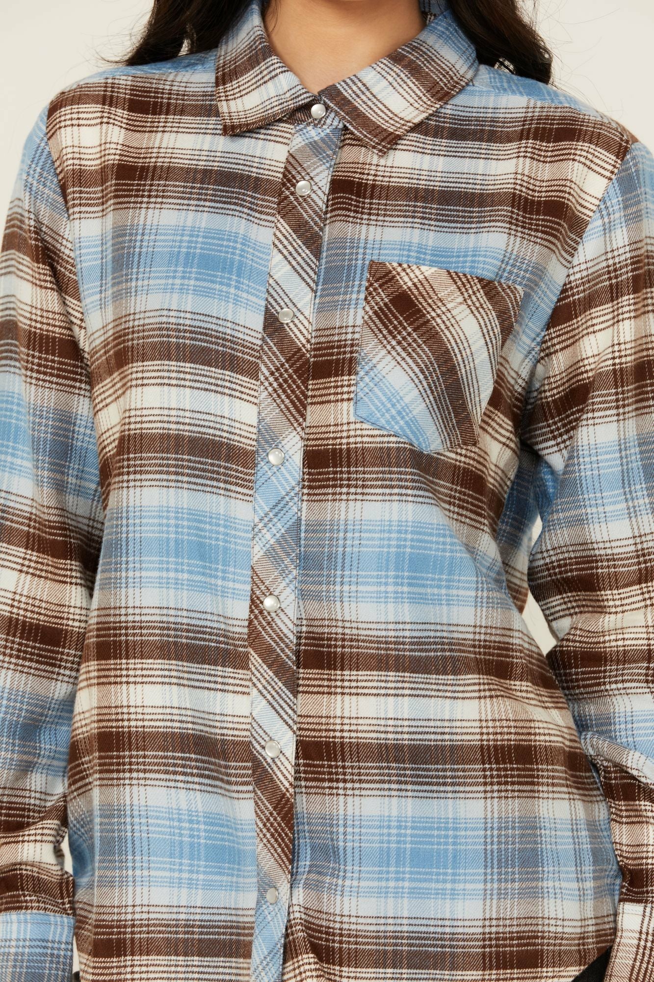 Idyllwind Women | Lane Plaid Print Long Sleeve Snap Flannel Shirt