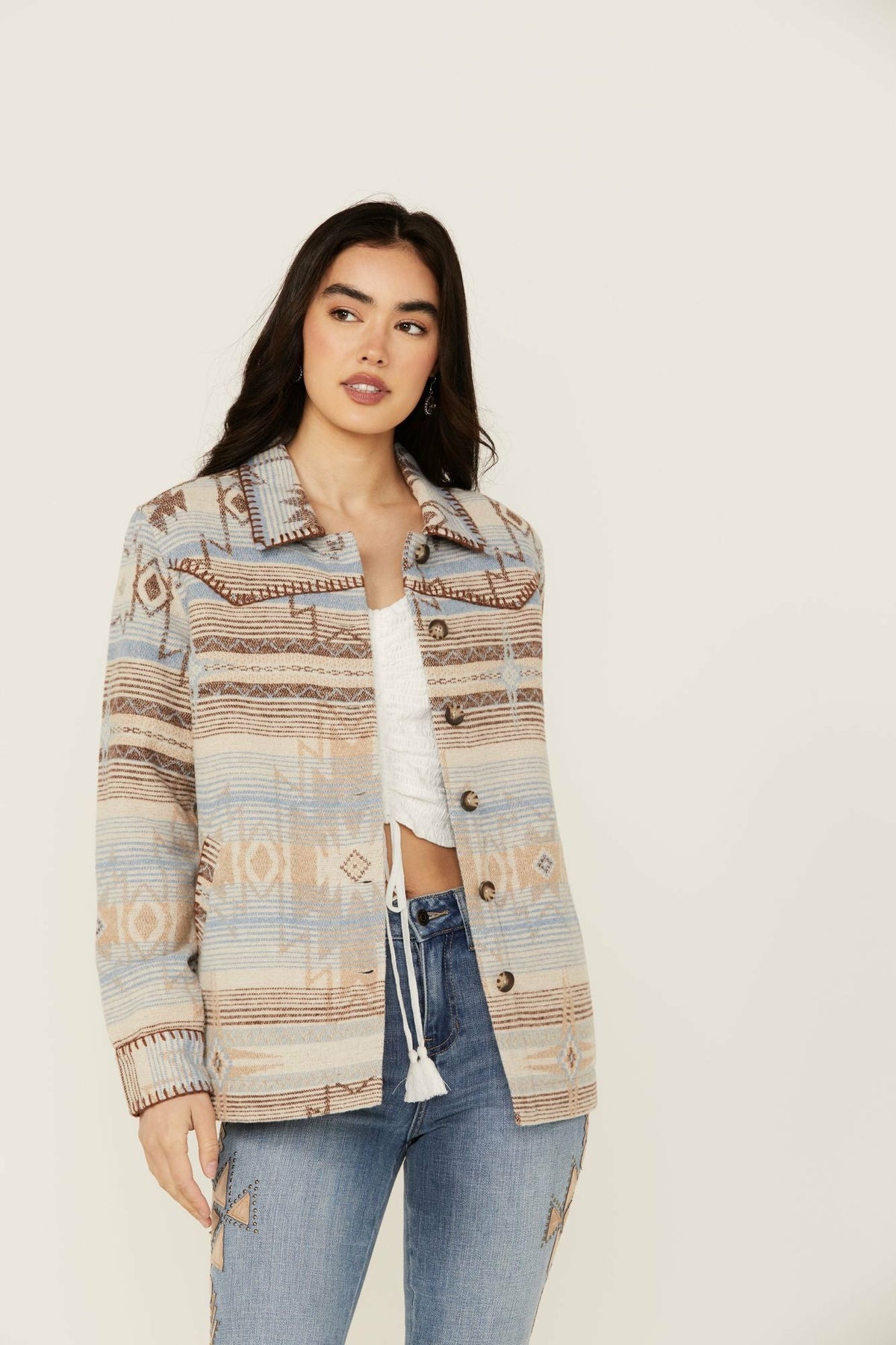 Idyllwind Women | Hickorydale Southwestern Print Shacket