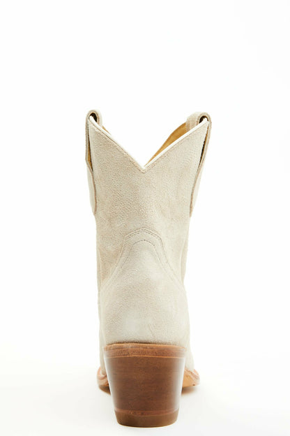 Idyllwind Women | Wheels Ivory Suede Western Booties - Round Toe