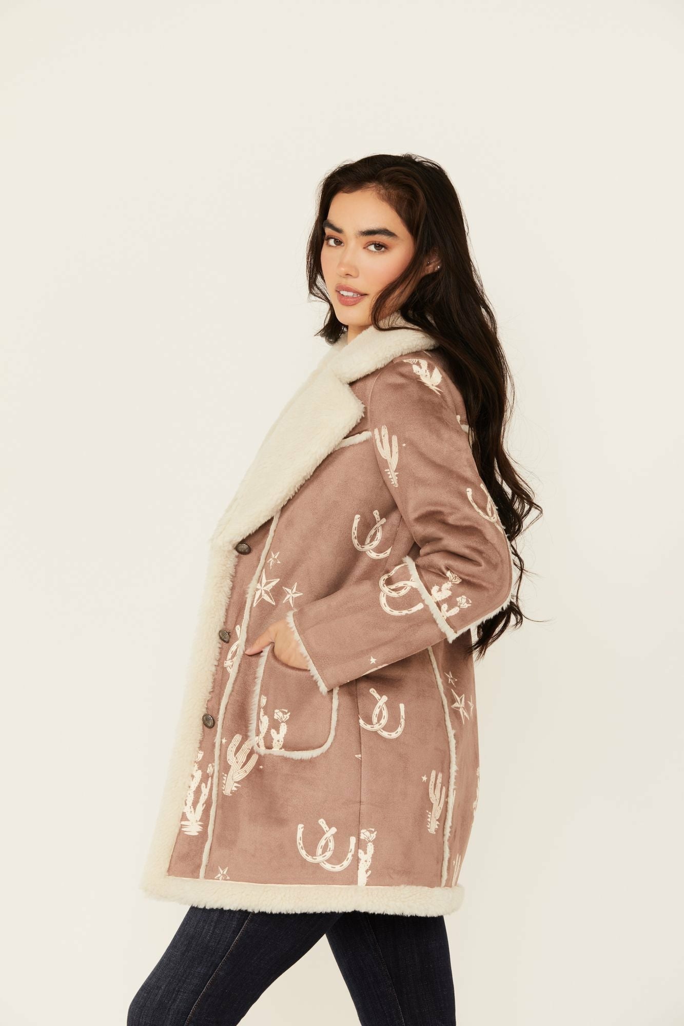Idyllwind Women | Spicewood Faux Suede & Shearling Coat