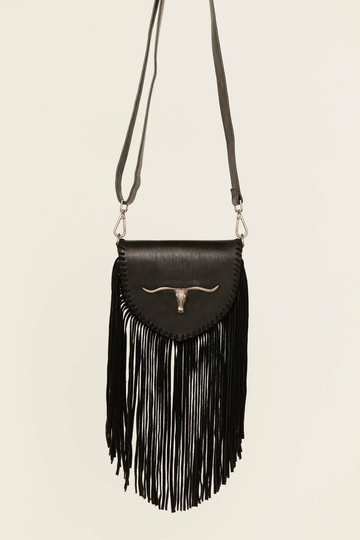 Idyllwind Women | Esperanza Longhorn Leather Fringe Crossbody Bag