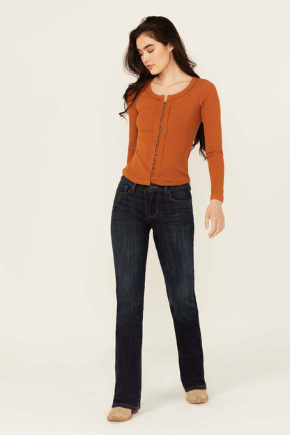Idyllwind Women | Caldwell Dark Wash Mid Rise Bootcut Stretch Denim Jeans