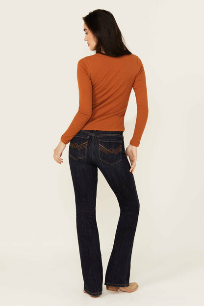 Idyllwind Women | Caldwell Dark Wash Mid Rise Bootcut Stretch Denim Jeans