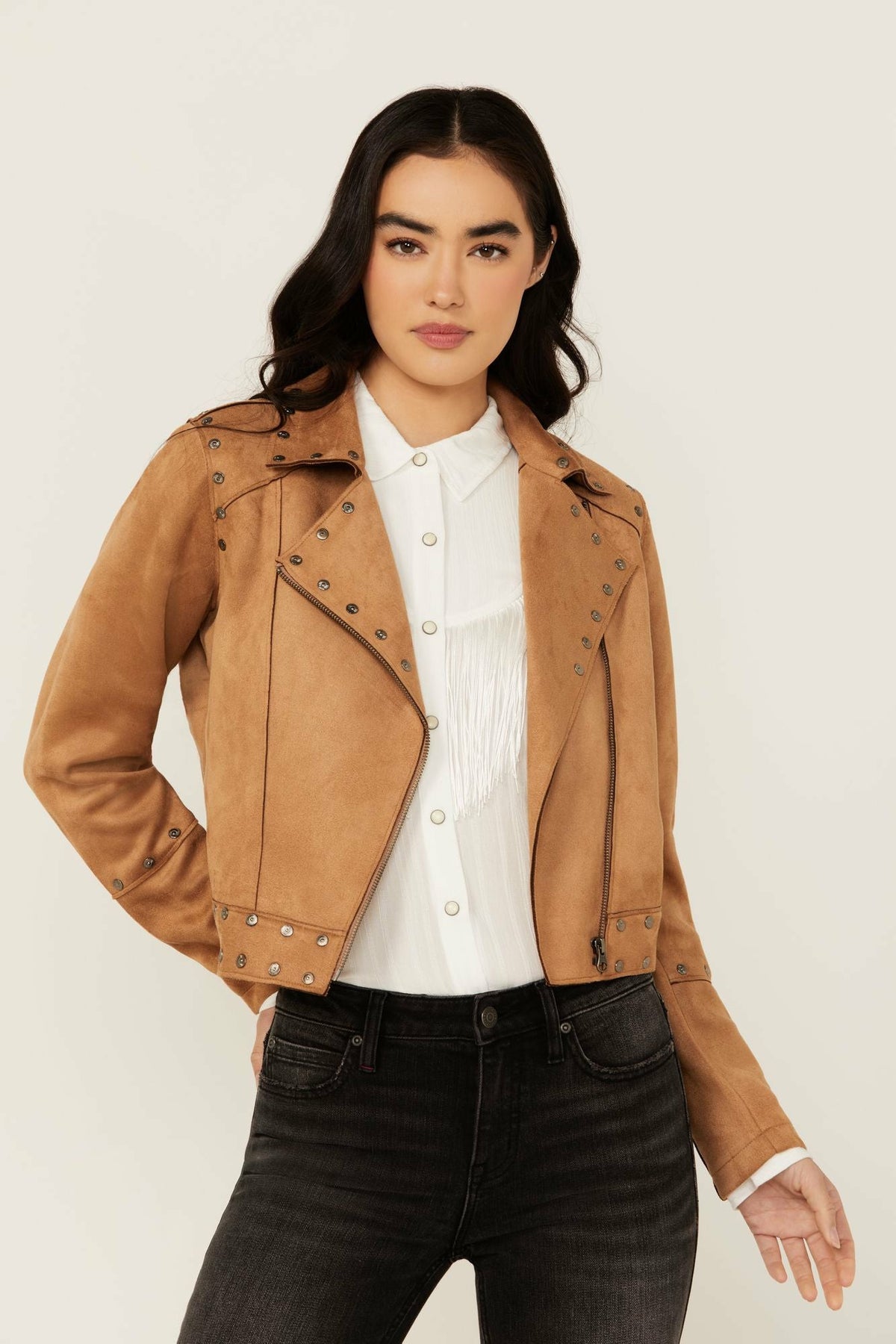 Idyllwind Women | Yorkshire Studded And Embroidered Moto Jacket