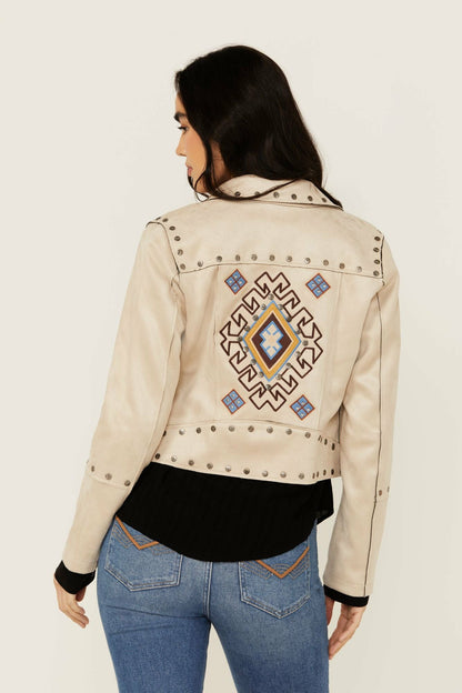 Idyllwind Women | Yorkshire Studded And Embroidered Moto Jacket
