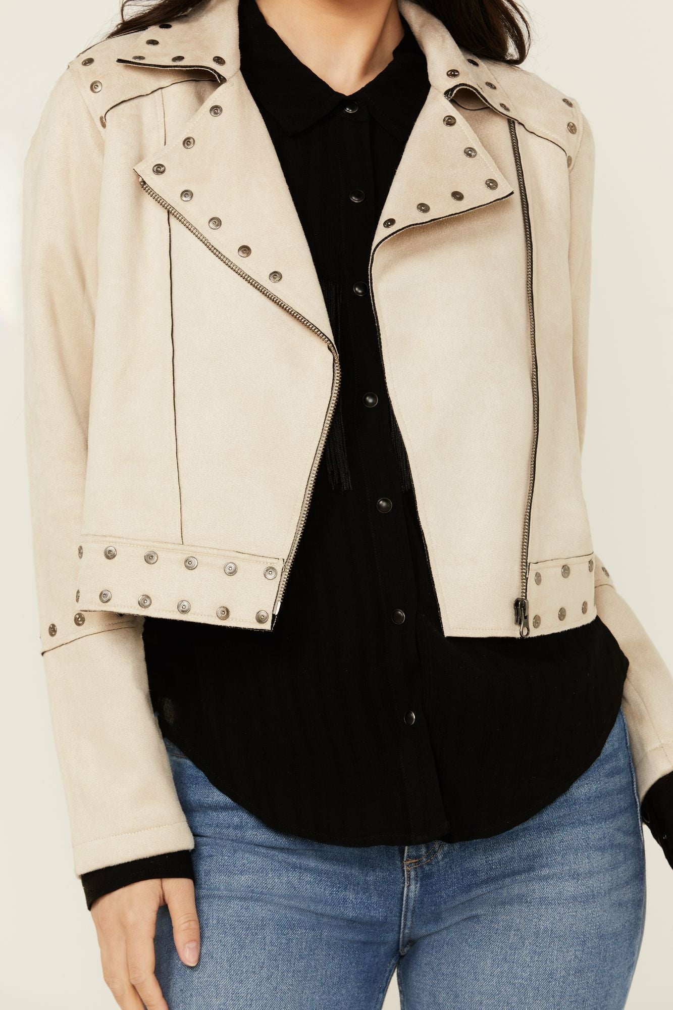 Idyllwind Women | Yorkshire Studded And Embroidered Moto Jacket