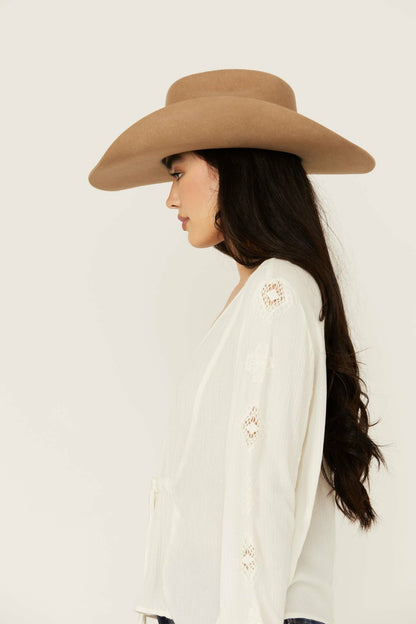 Idyllwind Women | Sharondale Button-Down Embroidered Bell Sleeve Top