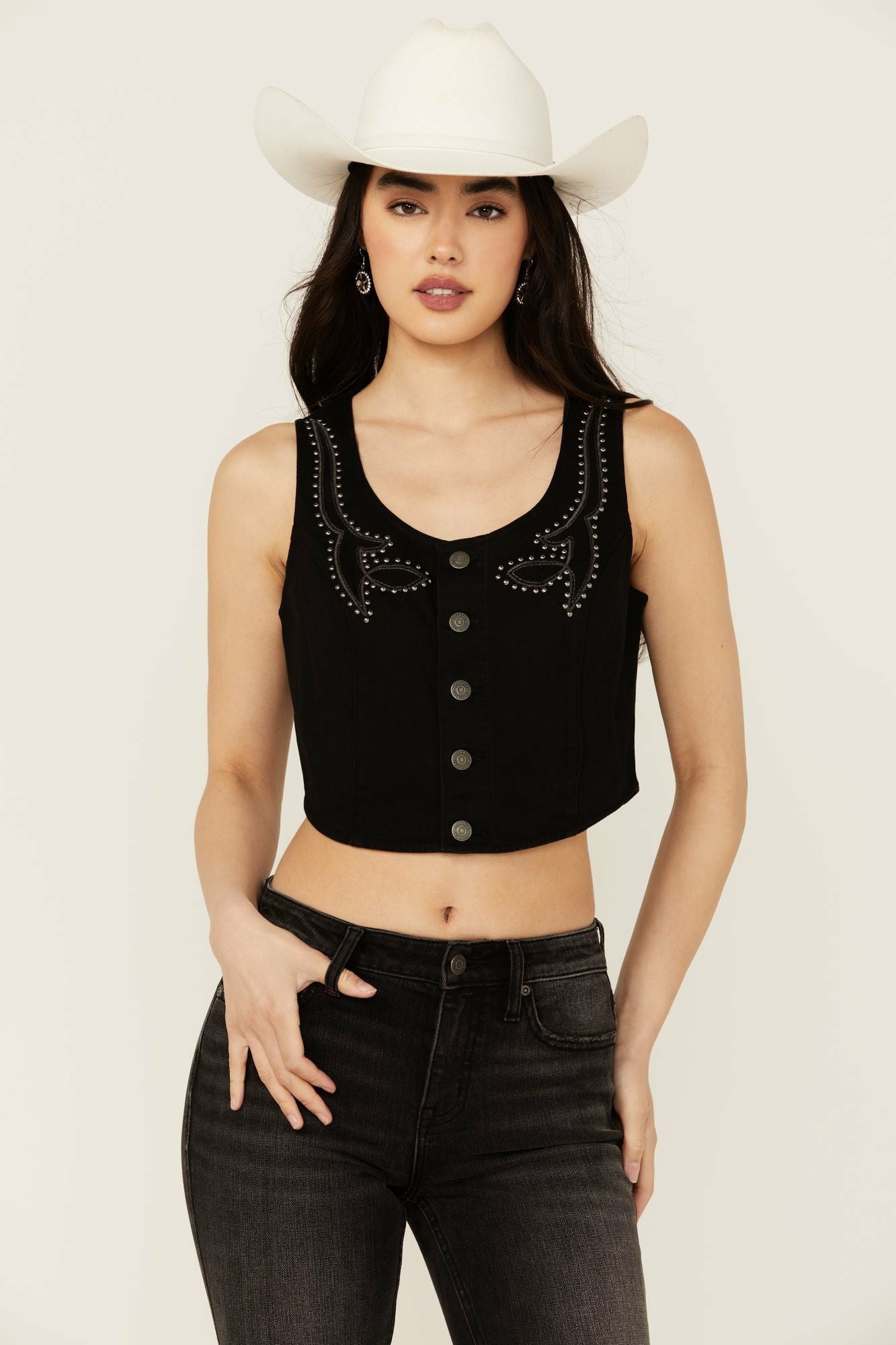 Idyllwind Women | Burbank Embroidered and Studded Super Stretch Bustier