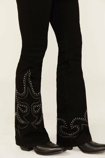 Idyllwind Women | Burbank Legend High Rise Studded Bootcut Super Stretch Denim Jeans