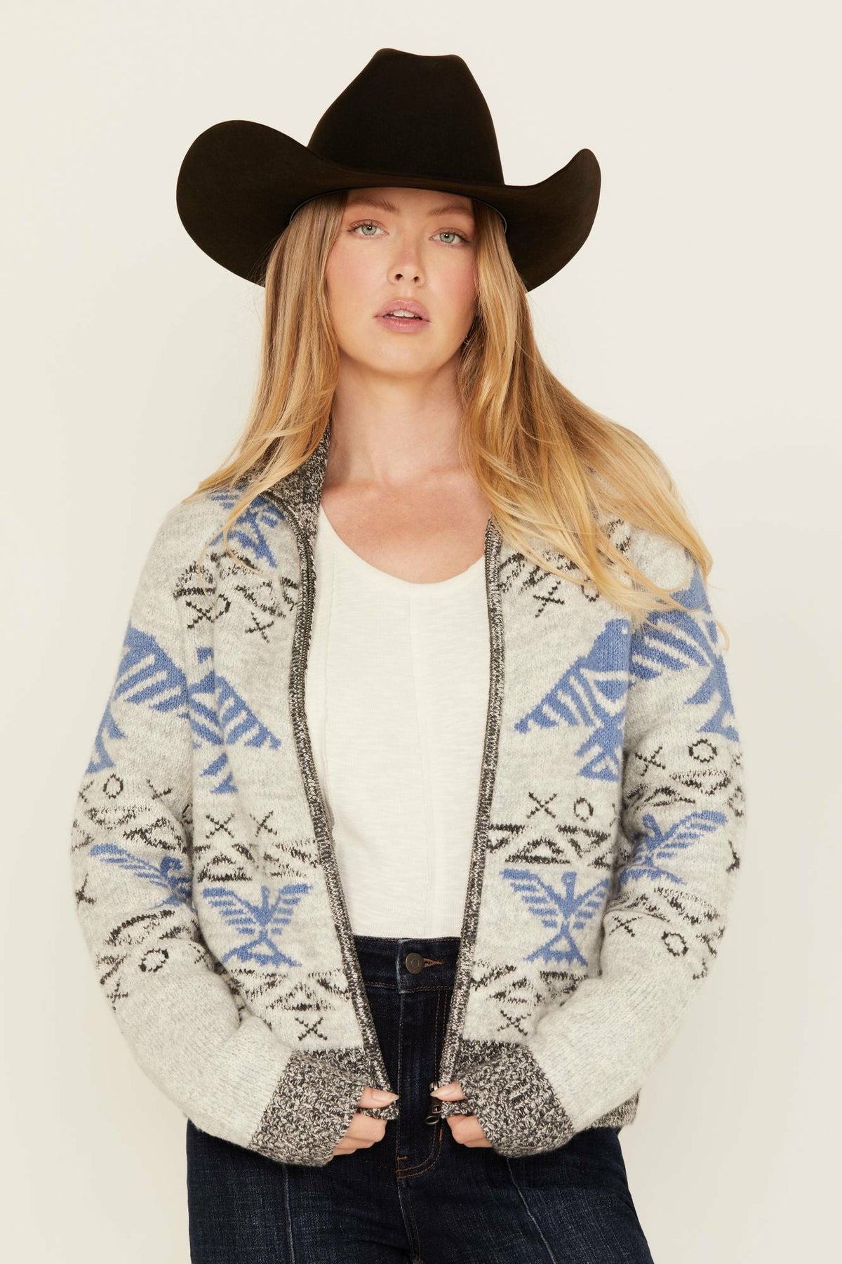 Idyllwind Women | Lyle Thunderbird Zip Front Knit Sweater