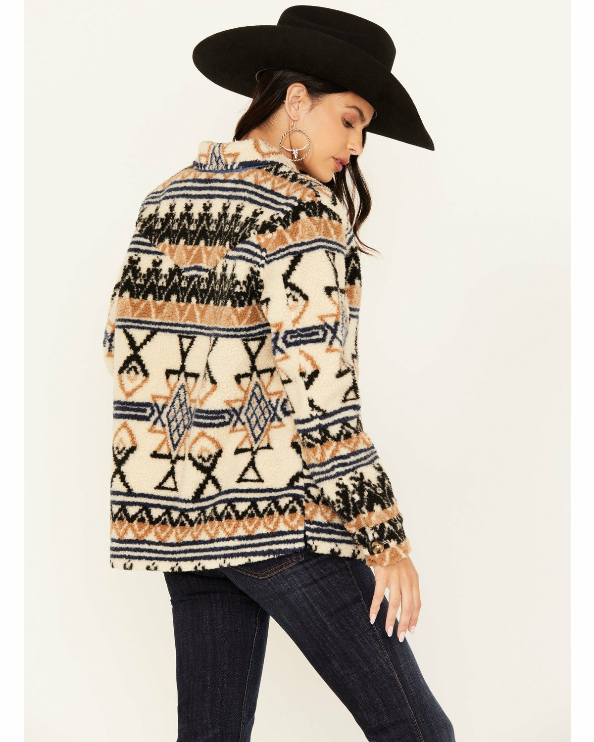 Idyllwind Women | Dowlan Southwestern Print Sherpa Jacket