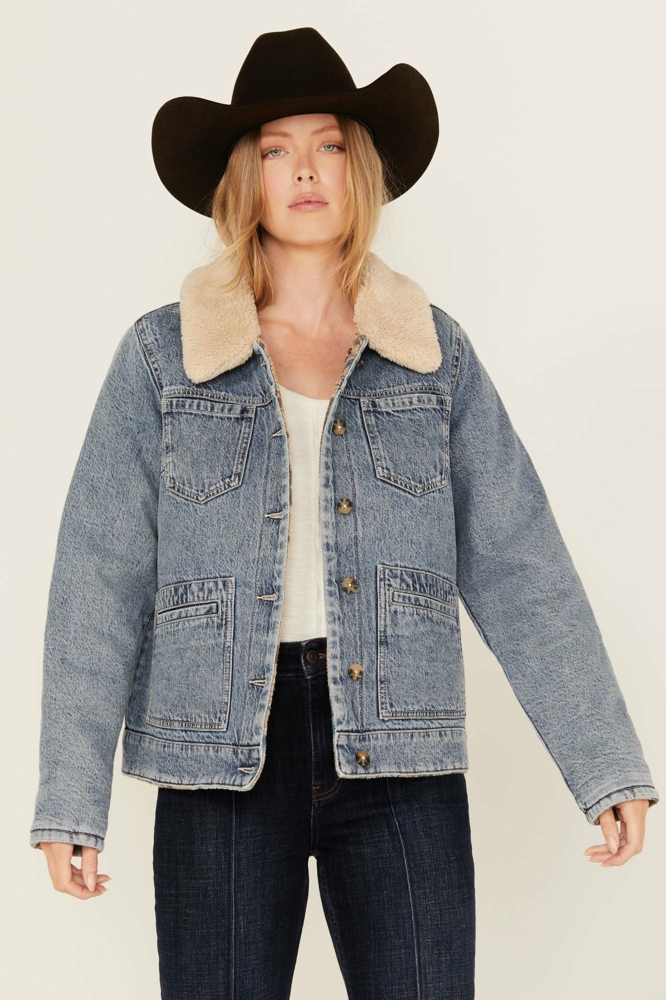 Idyllwind Women | Pony Up Reversible Denim Blanket Jacket