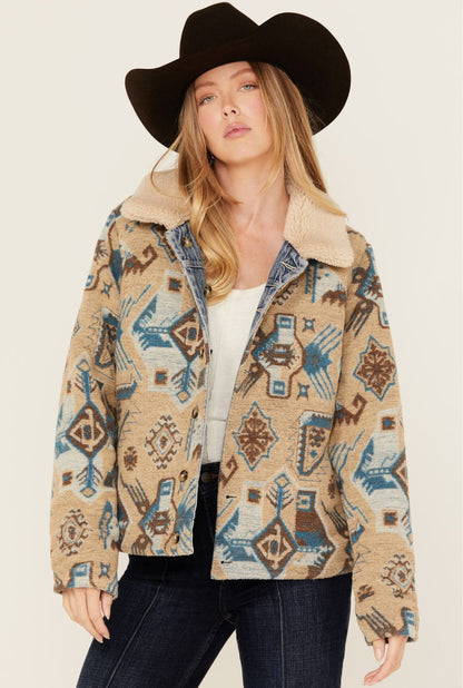 Idyllwind Women | Pony Up Reversible Denim Blanket Jacket