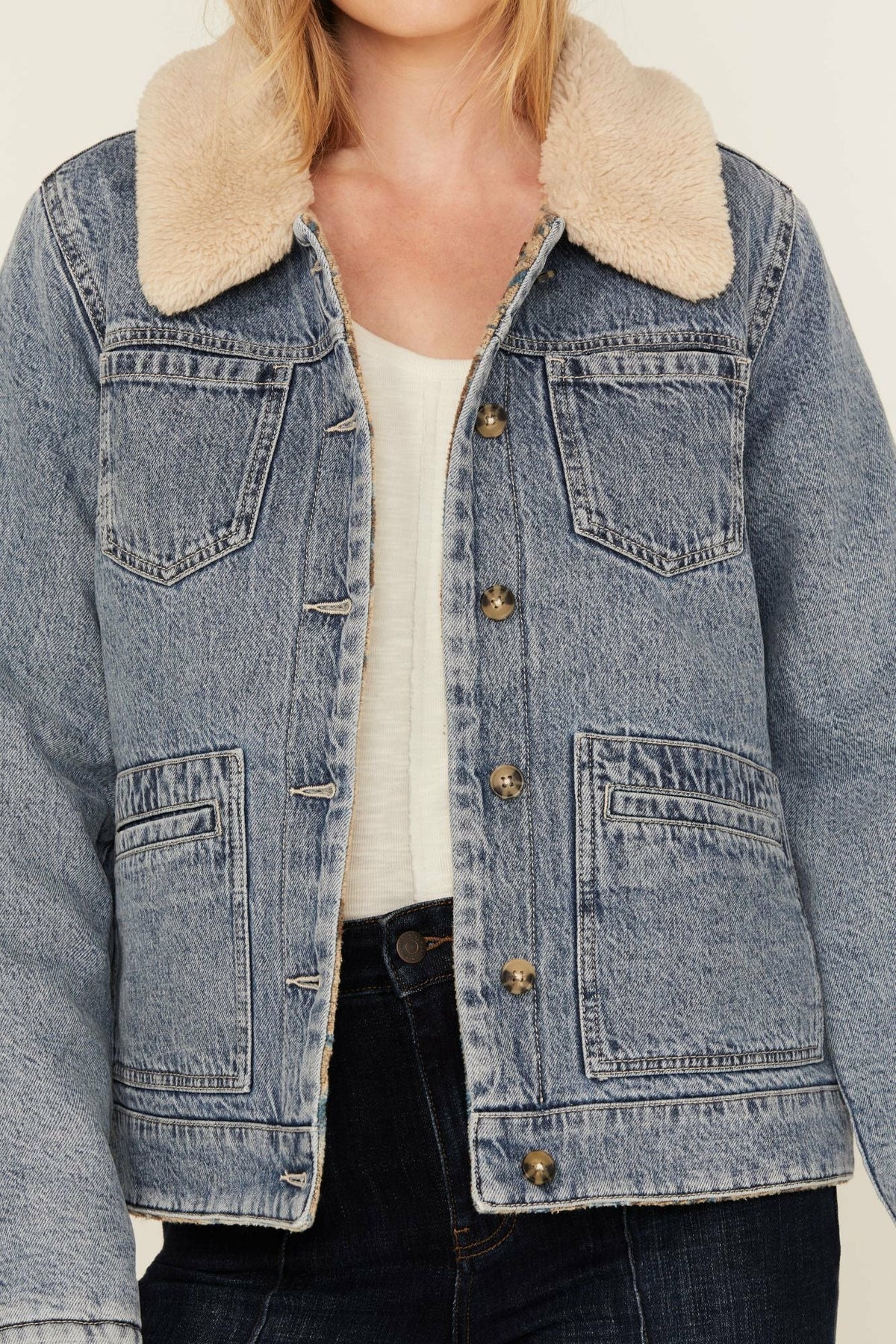 Idyllwind Women | Pony Up Reversible Denim Blanket Jacket