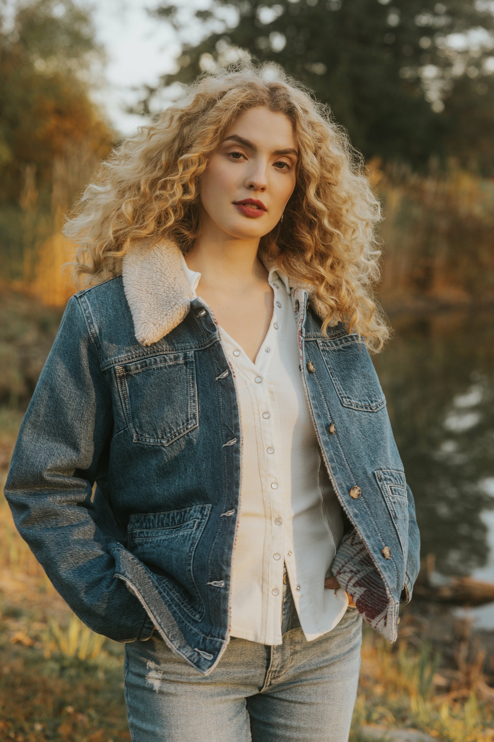 Idyllwind Women | Diamondhead Reversible Denim Blanket Jacket