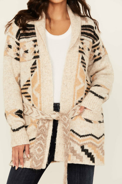 Idyllwind Women | Nora Southwestern Print Belted Sweater