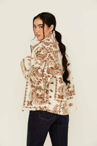 Idyllwind Women | Casey Reversible Faux Suede and Sherpa Zip-Up Jacket