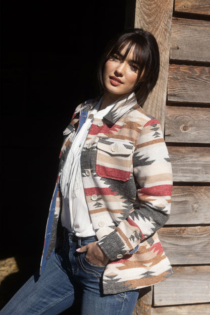 Idyllwind Women | Roadhouse Southwestern Print Button-Down Shacket
